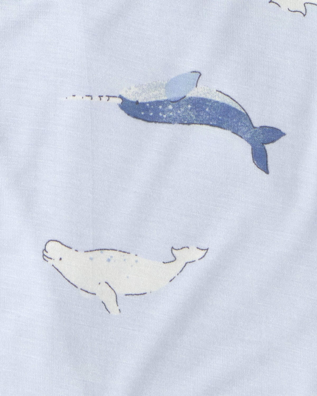Baby 2-Pack Whale PurelySoft Sleeveless Romper Set - Blue - Image 4