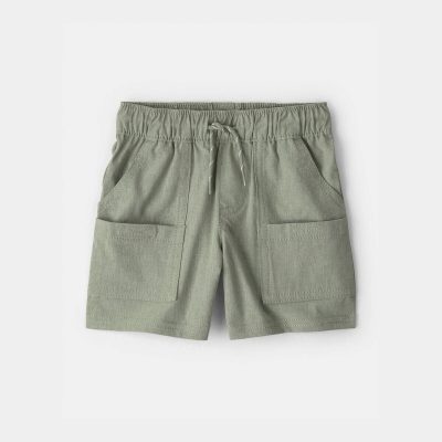 Baby Boy Woven Pocket Shorts - Green