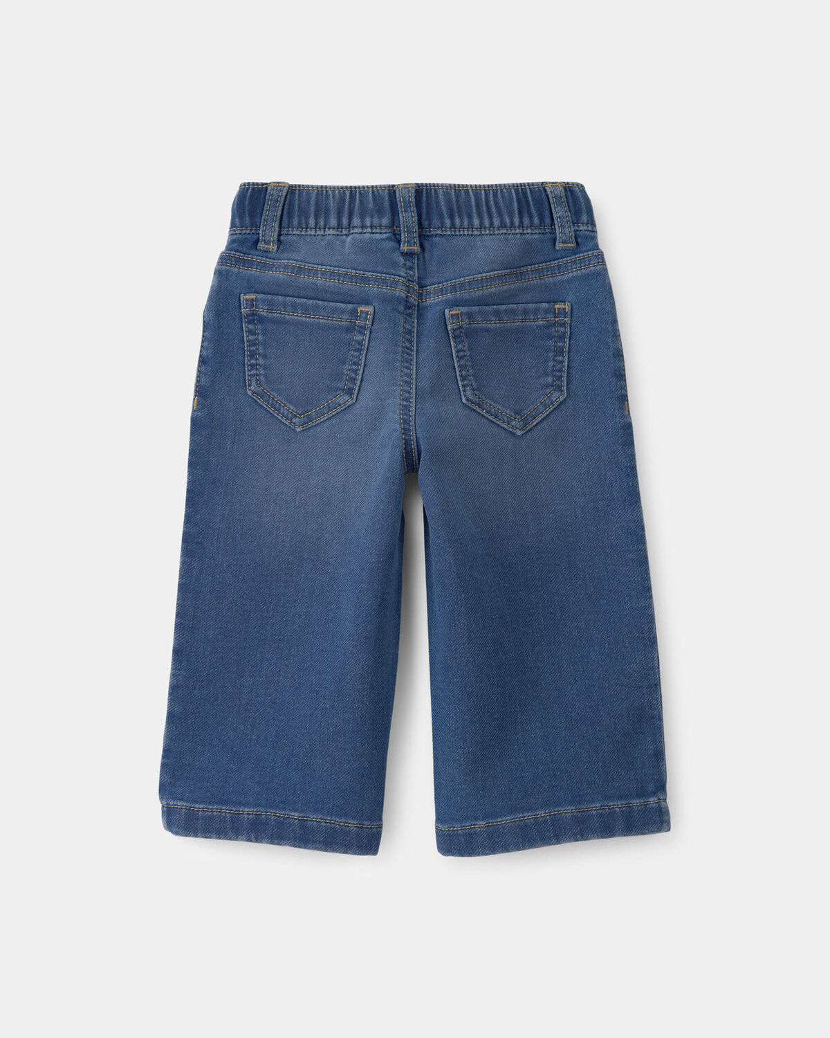 Baby Girl Drawstring Wide-Leg Jeans - Dark Wash - Image 2