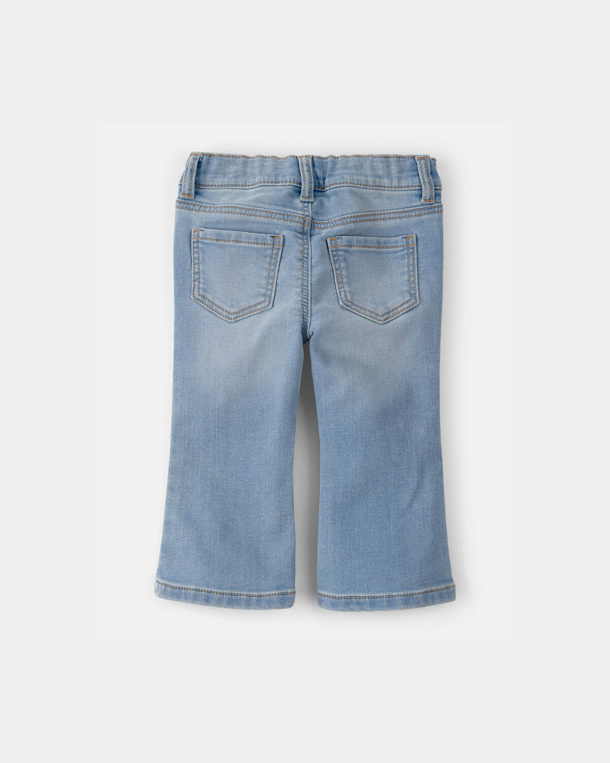 Baby Girl Denim Flare Jeans - Light Wash - Image 2