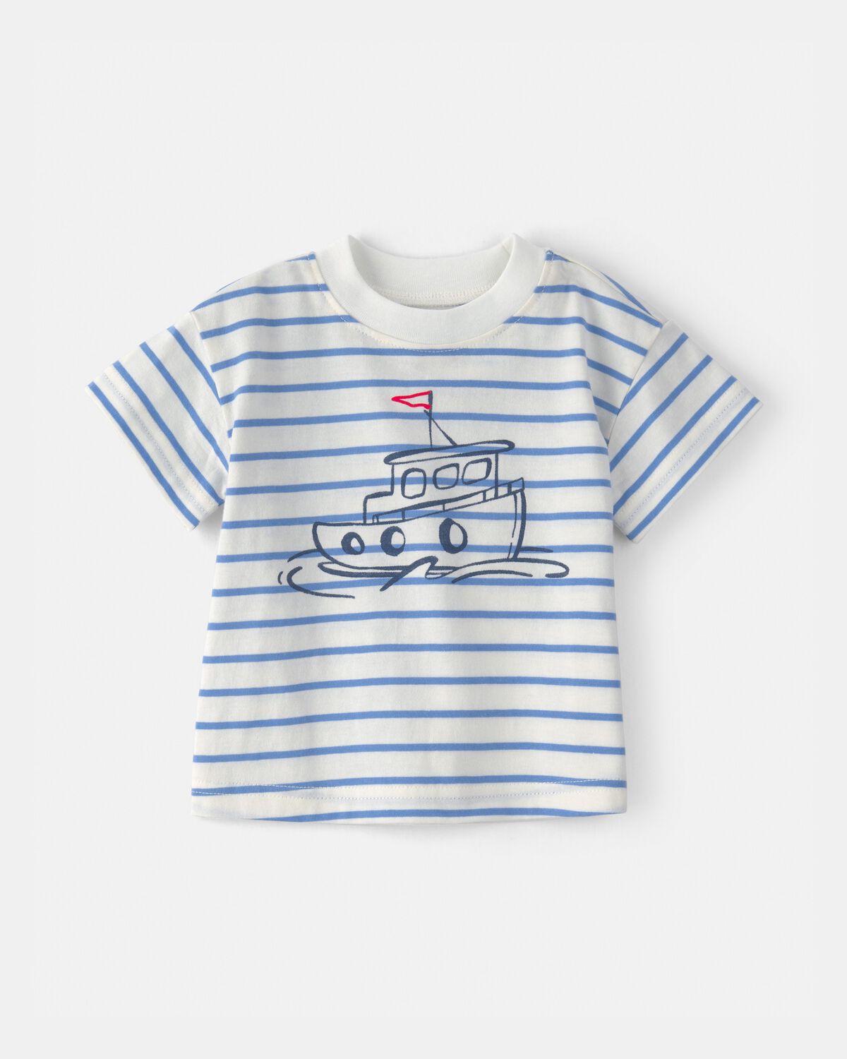 Baby Boy 3-Piece Nautical Short-Sleeve Tops & Short Set - Blue - Image 2