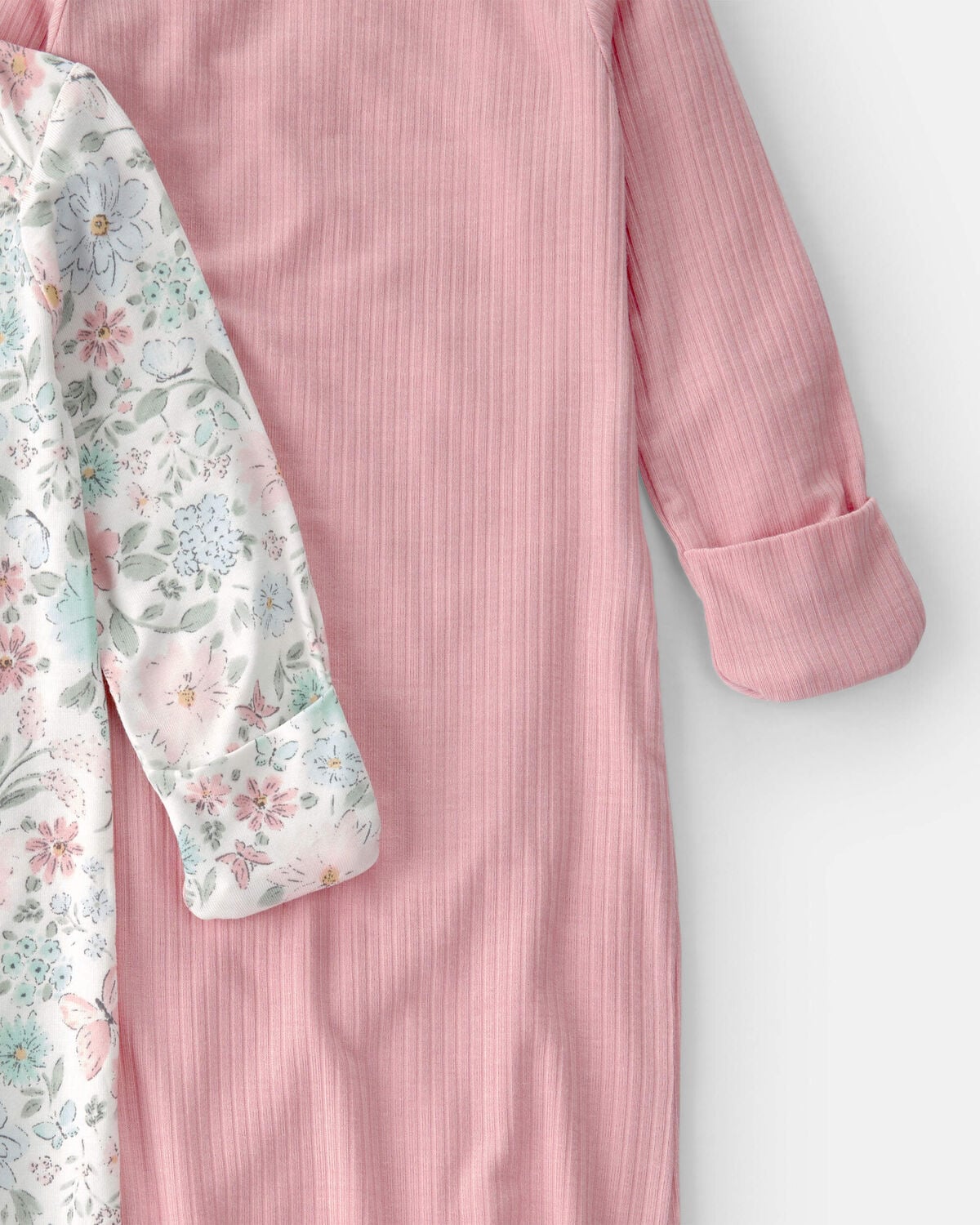 Baby Girl 2-Pack Butterfly Garden PurelySoft Sleeper Gowns - Pink - Image 2