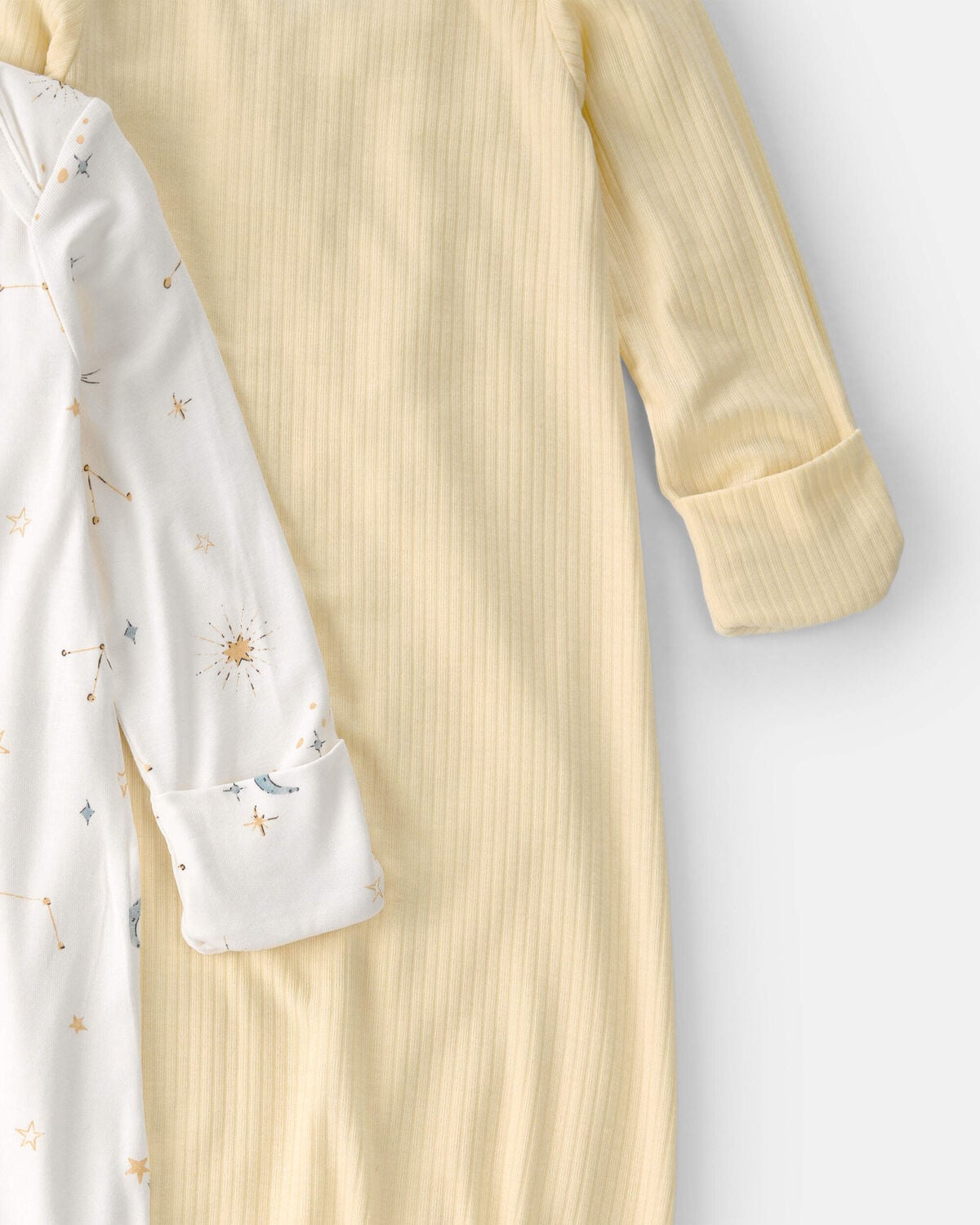 Baby 2-Pack Constellation PurelySoft Sleeper Gowns - Yellow/Cream - Image 2