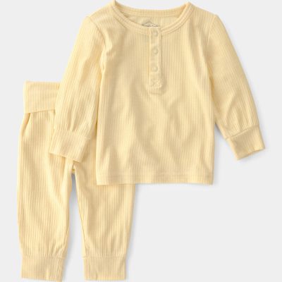 Baby 2-Piece PurelySoft Long-Sleeve Top & Pant Set - Yellow