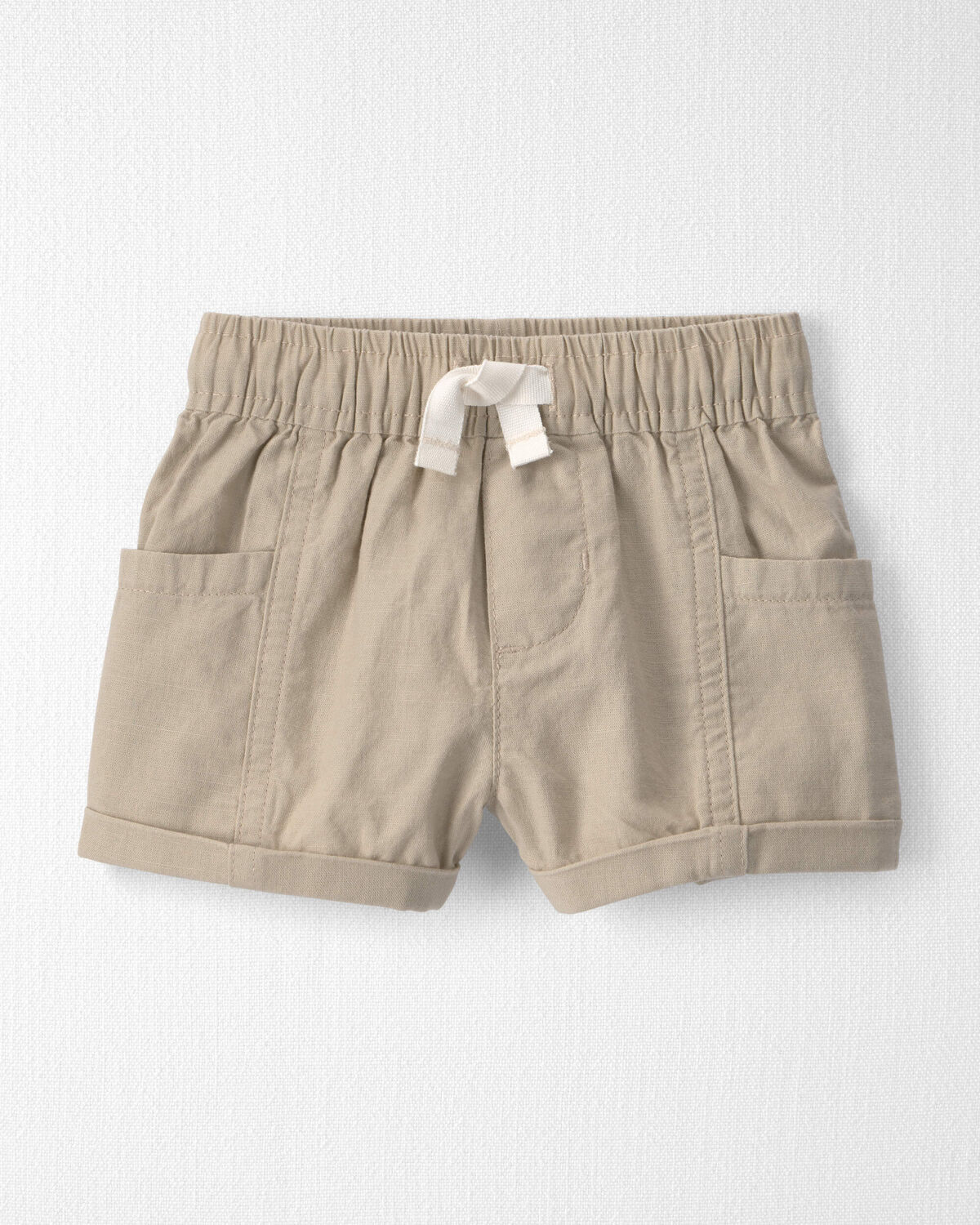 Baby Boy 2-Piece Top & Short Set Made with Organic Cotton in Red Gingham - Image 3