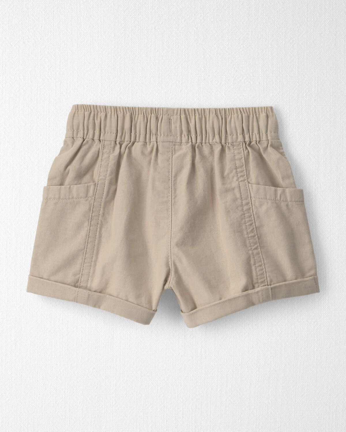 Baby Boy 2-Piece Top & Short Set Made with Organic Cotton in Red Gingham - Image 4