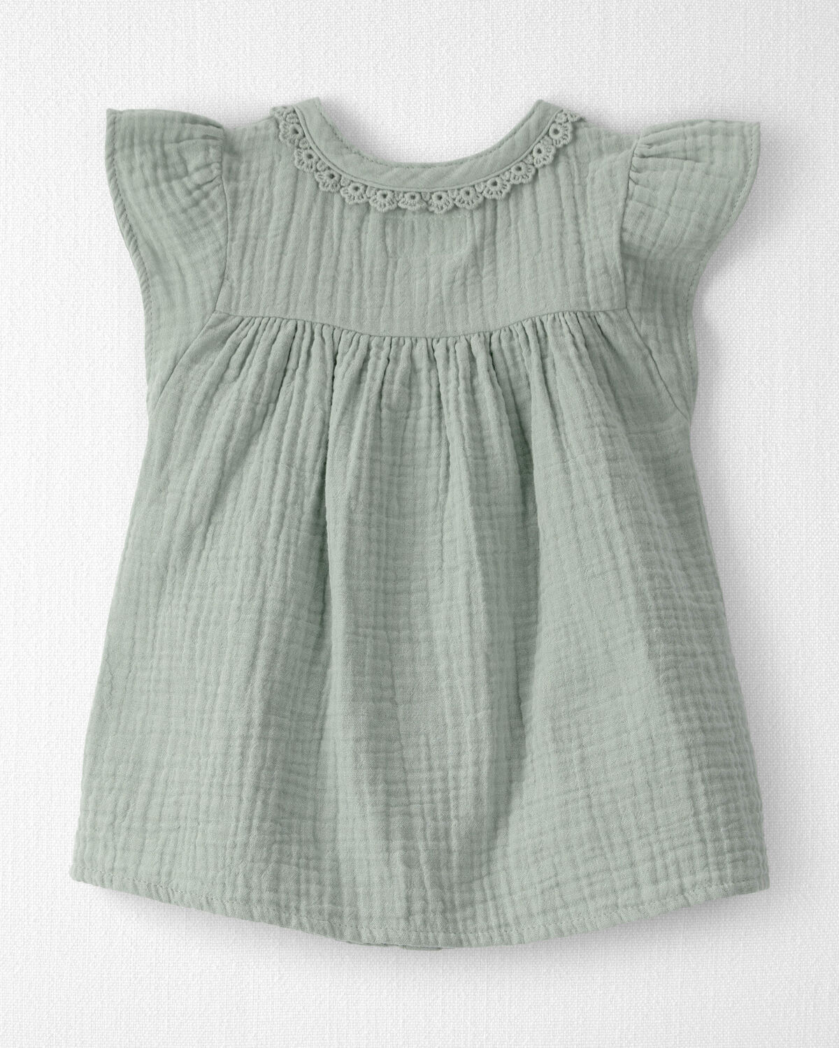 Baby Girl Organic Cotton Gauze Dress - Image 2