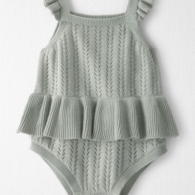 Baby Girl Organic Cotton Sweater Knit Bubble