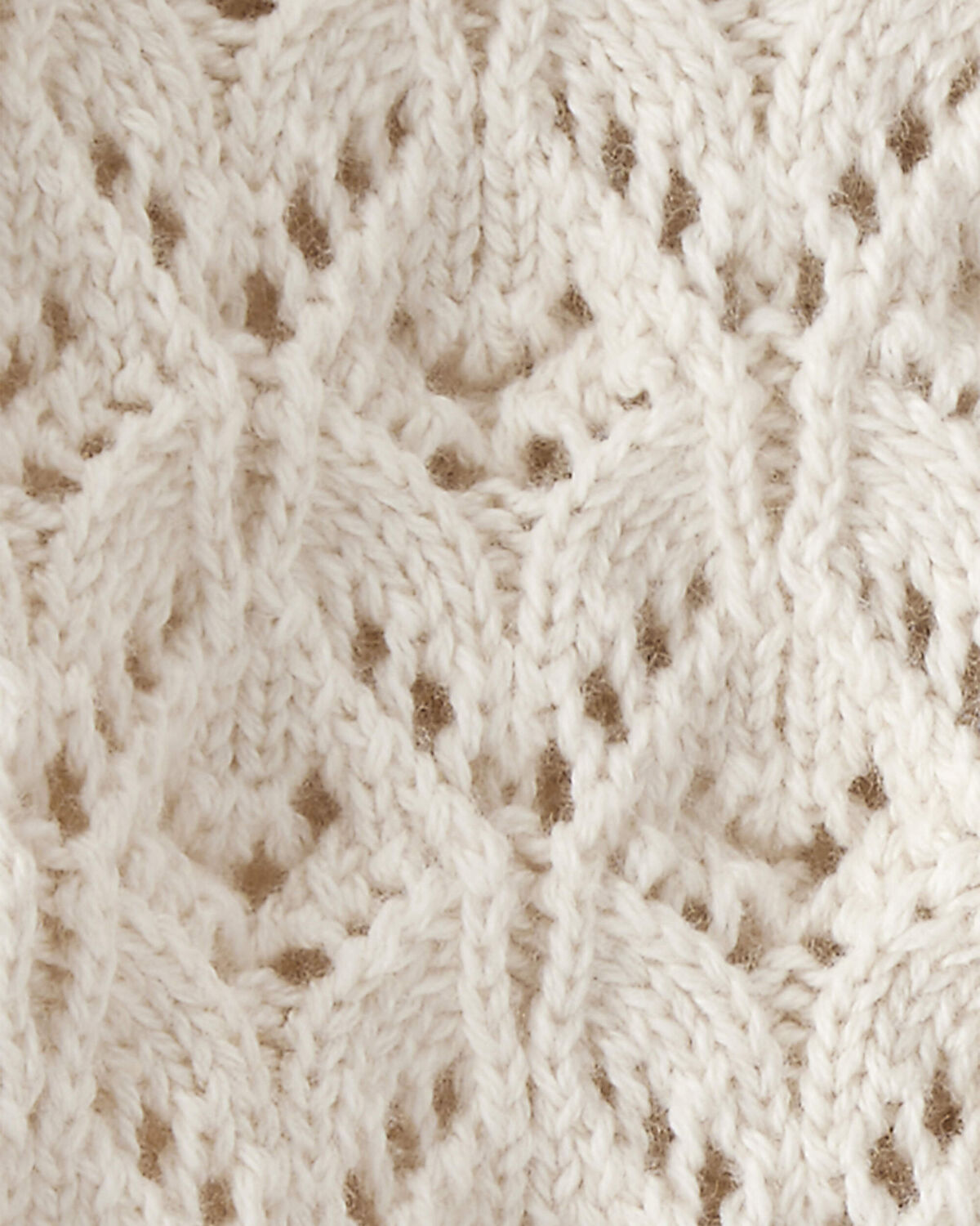 Baby Girl Organic Cotton Pointelle Sweater Knit Cardigan - Image 4
