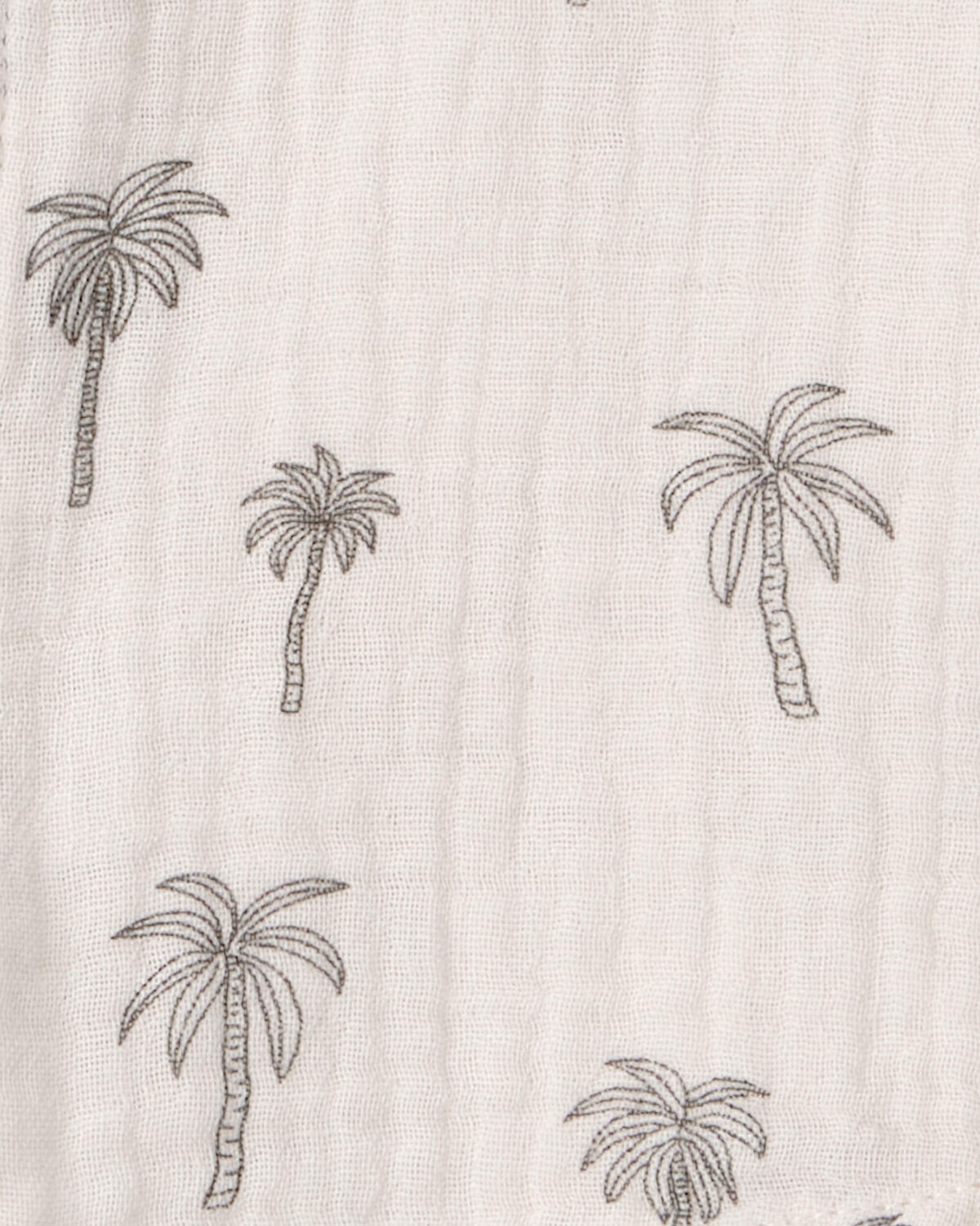 Baby Boy 2-Piece Organic Cotton Gauze Top & Short Set in Palm Trees - Image 4