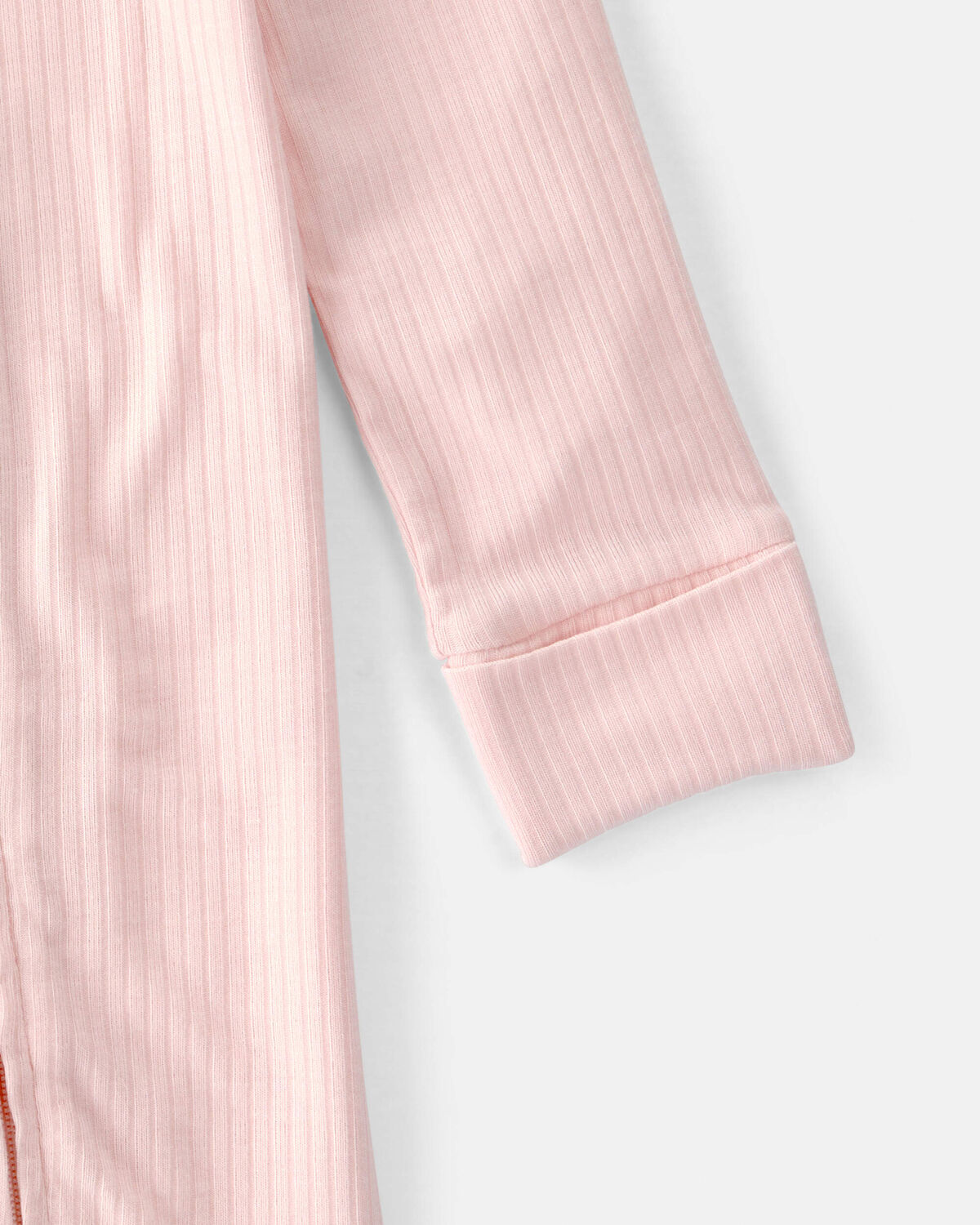 Baby Girl 2-Way Zip PurelySoft Sleep & Play Pajama - Light Pink - Image 3