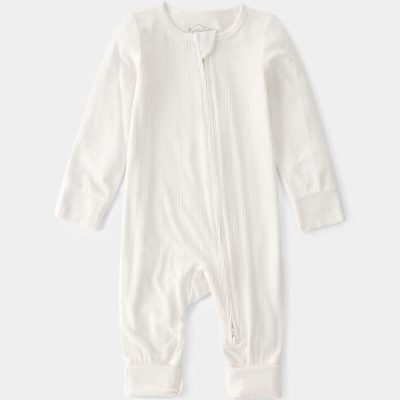Baby 2-Way Zip PurelySoft Sleep & Play Pajama - Cream