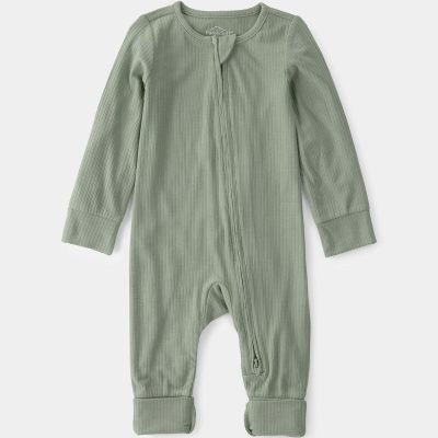 Baby 2-Way Zip PurelySoft Sleep & Play Pajama - Green