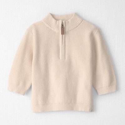 Baby Organic Cotton Quarter-Zip Pullover