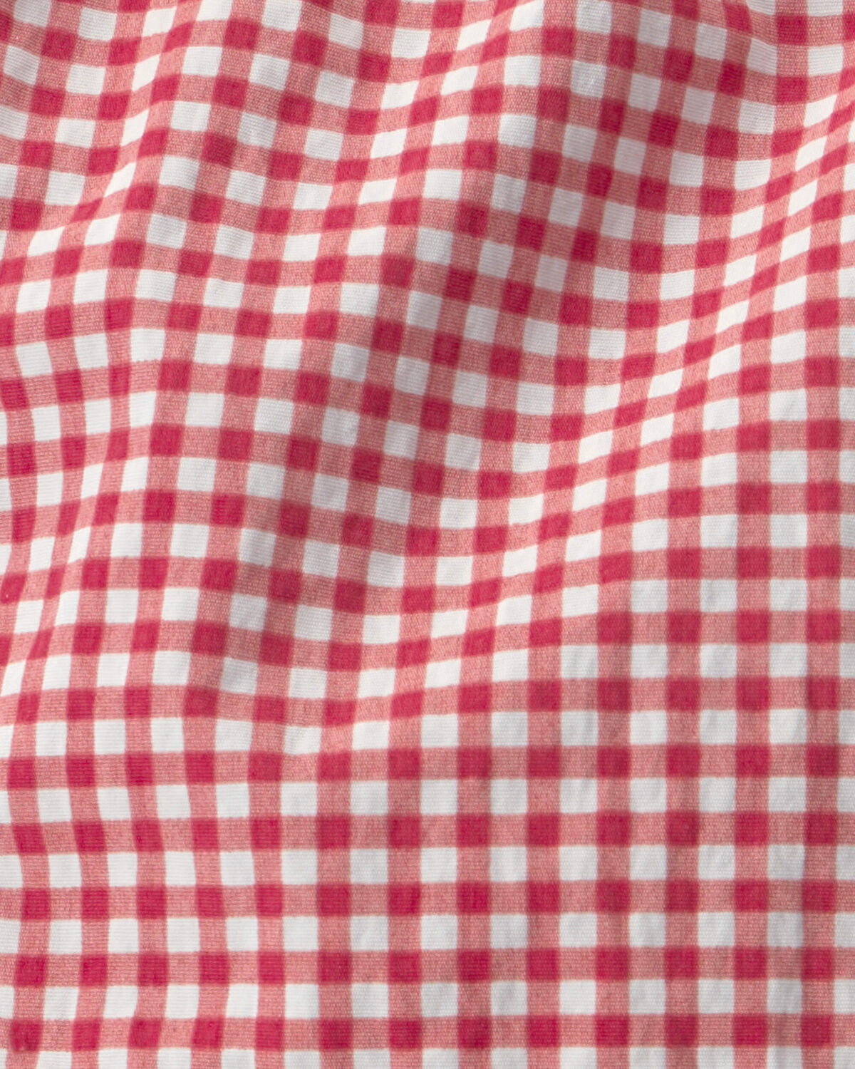 Baby Boy Recycled Swim Trunks in Red Gingham - Image 4