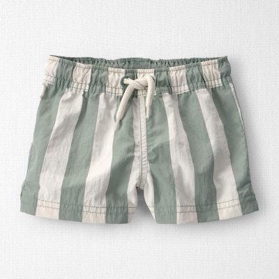 Baby Boy Recycled Swim Trunks in Stripes