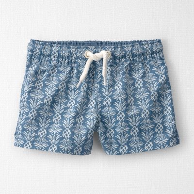 Baby Boy Recycled Swim Trunks in Bloom Lagoon