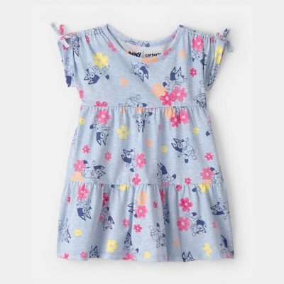 Baby Girl Bluey™ Floral Dress - Blue