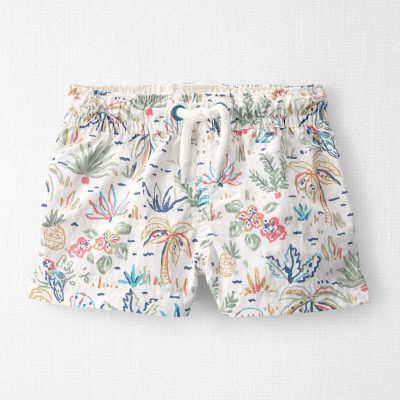 Baby Boy Recycled Swim Trunks in Tropical Paradise