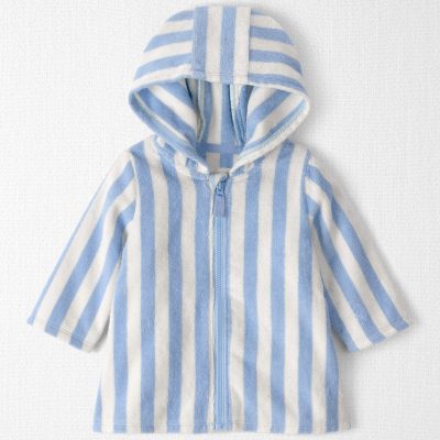 Baby Organic Cotton Cover Up in Stripes