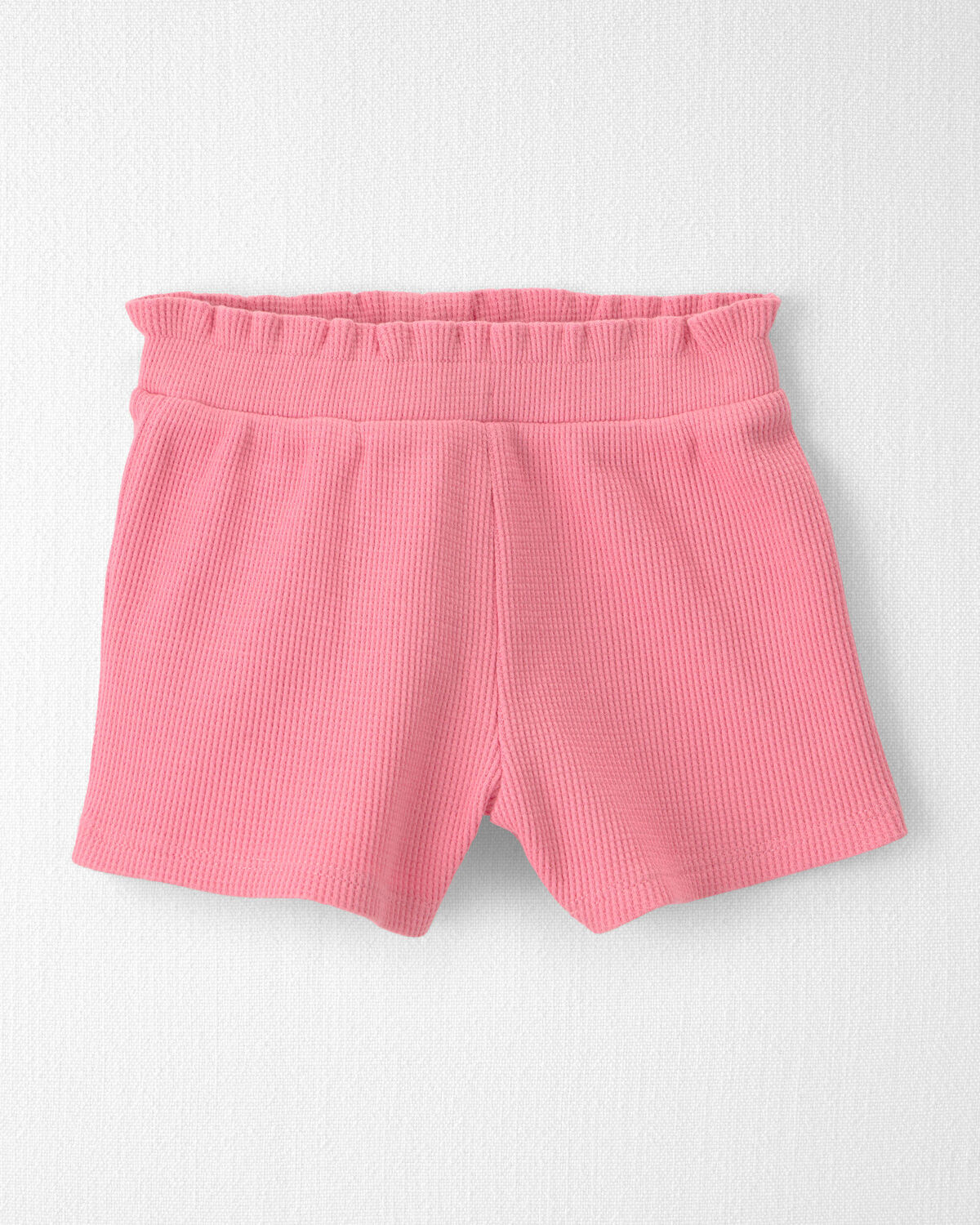 Baby Girl 2-Piece Organic Cotton Waffle Knit Top & Short Set - Image 2