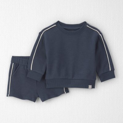 Baby 2-Piece Organic Cotton French Terry Pullover & Short Set