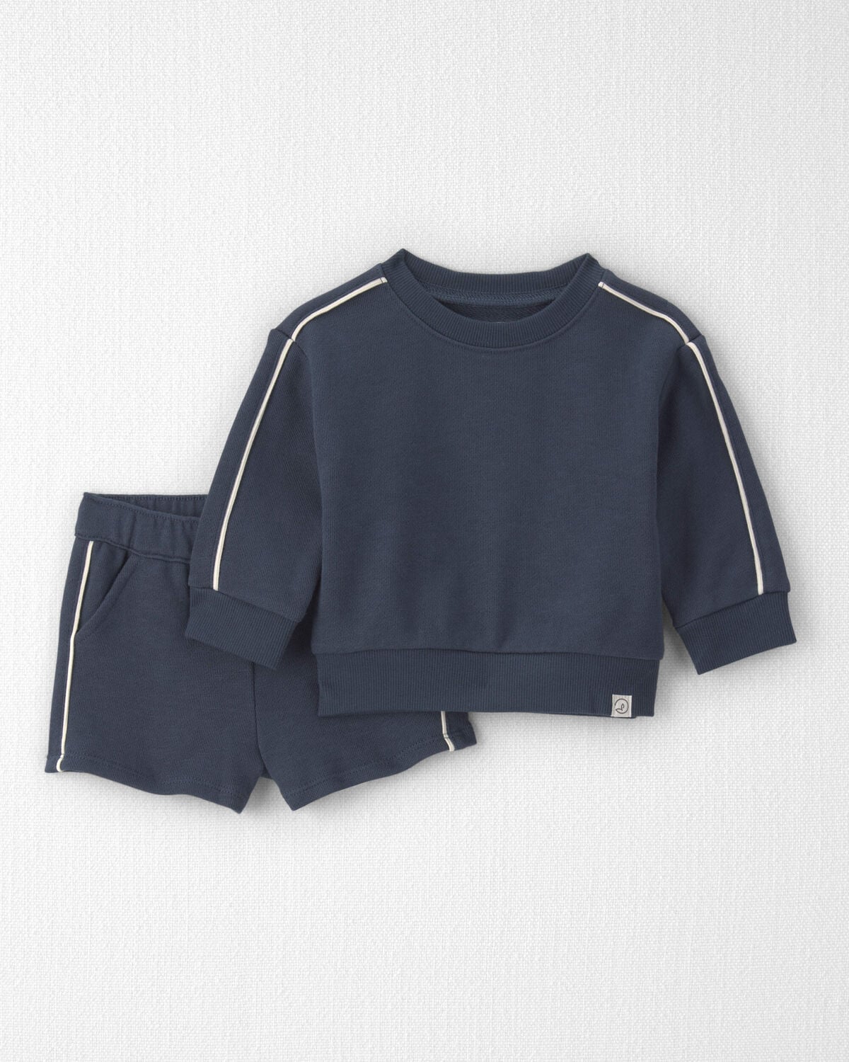 Baby 2-Piece Organic Cotton French Terry Pullover & Short Set