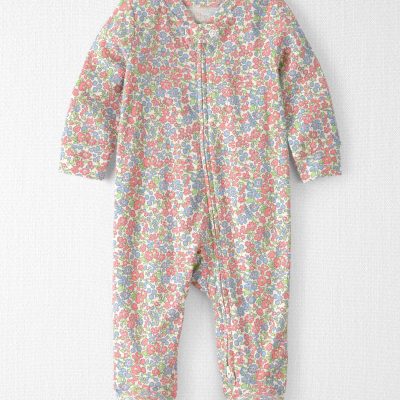 Baby Girl Organic Cotton Sleep & Play Pajama in Spring Floral