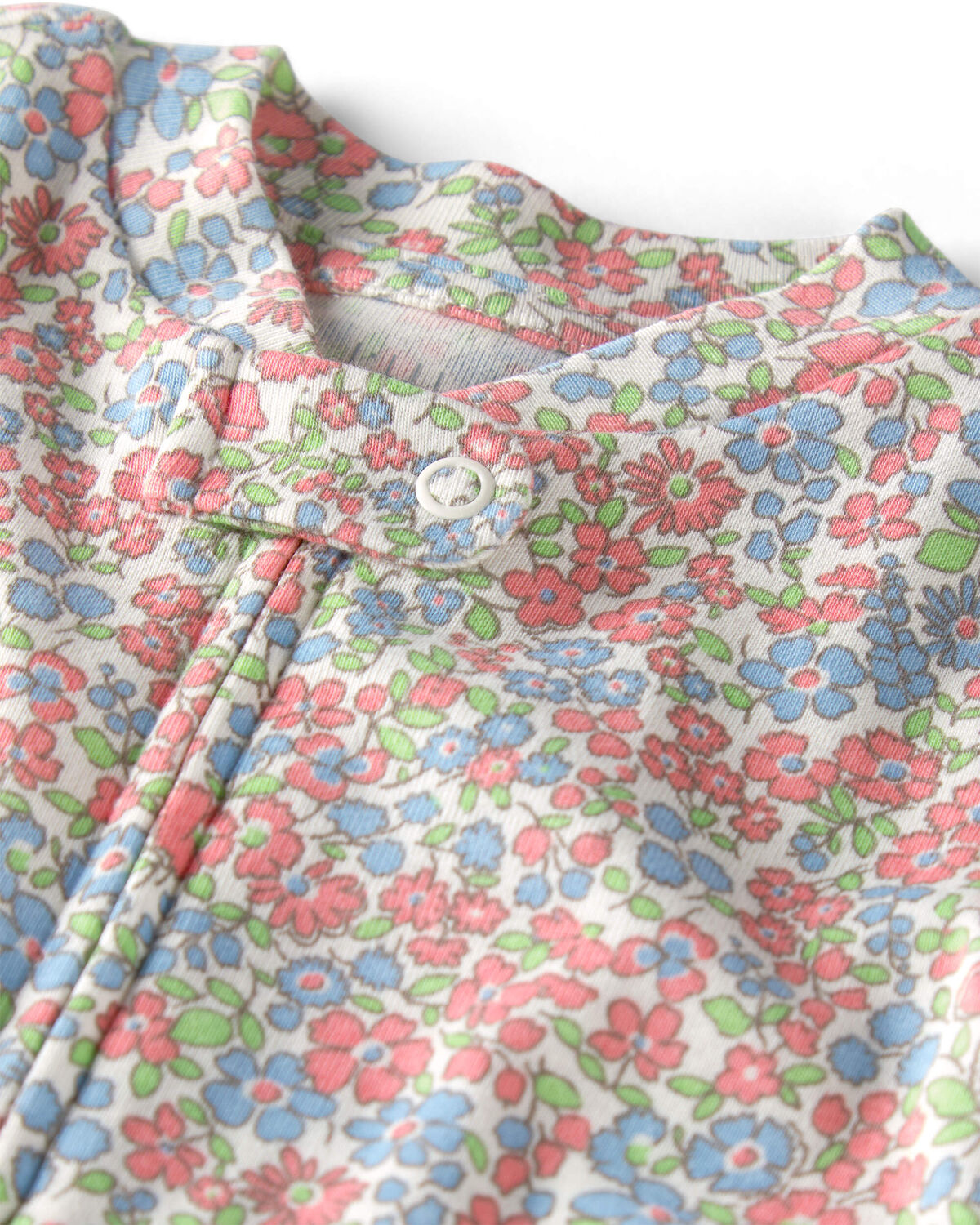 Baby Girl Organic Cotton Sleep & Play Pajama in Spring Floral - Image 2