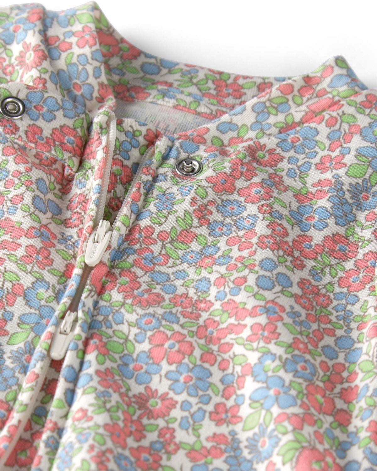 Baby Girl Organic Cotton Sleep & Play Pajama in Spring Floral - Image 3