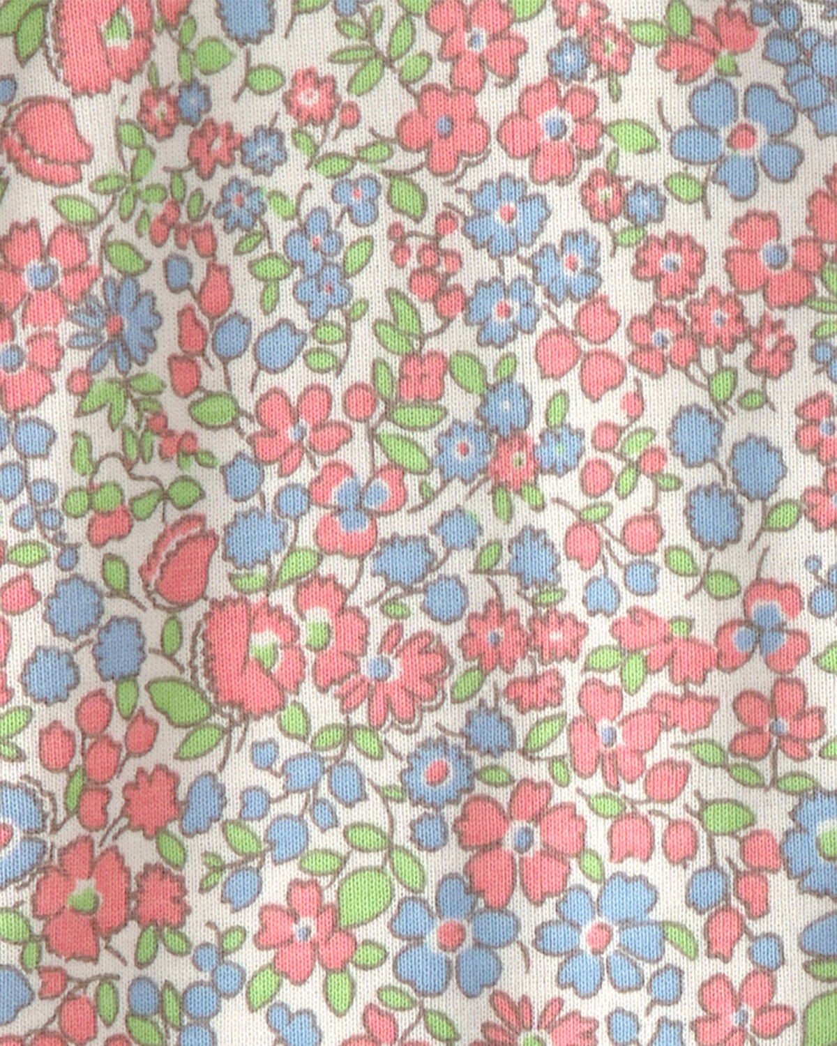 Baby Girl Organic Cotton Sleep & Play Pajama in Spring Floral - Image 4