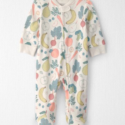 Baby Organic Cotton Sleep & Play Pajama in Veggie Fruit
