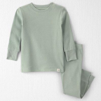 Baby 2-Piece Organic Cotton Ribbed Pajamas