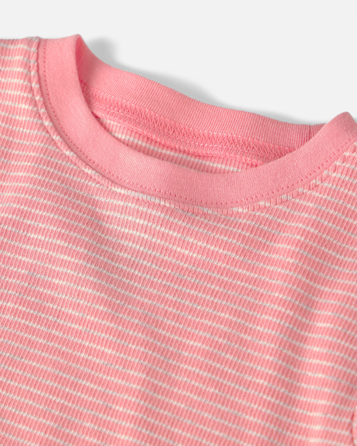 Baby Girl 2-Piece Organic Cotton Ribbed Pajama Set in Stripes - Image 2