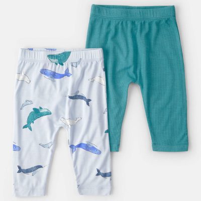 Baby 2-Pack Whale PurelySoft Pull-On Pants - Blue