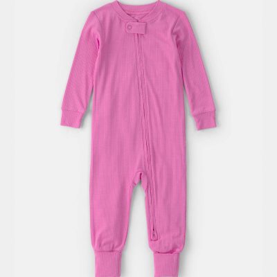 Baby Girl PurelySoft Snug Fit 1-Piece Pajama - Pink