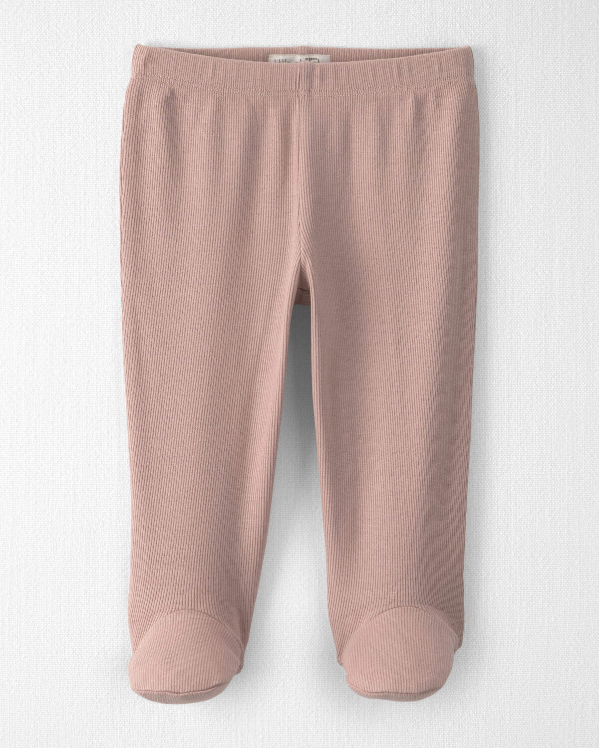 Baby Girl Organic Cotton Rib Footed Pants