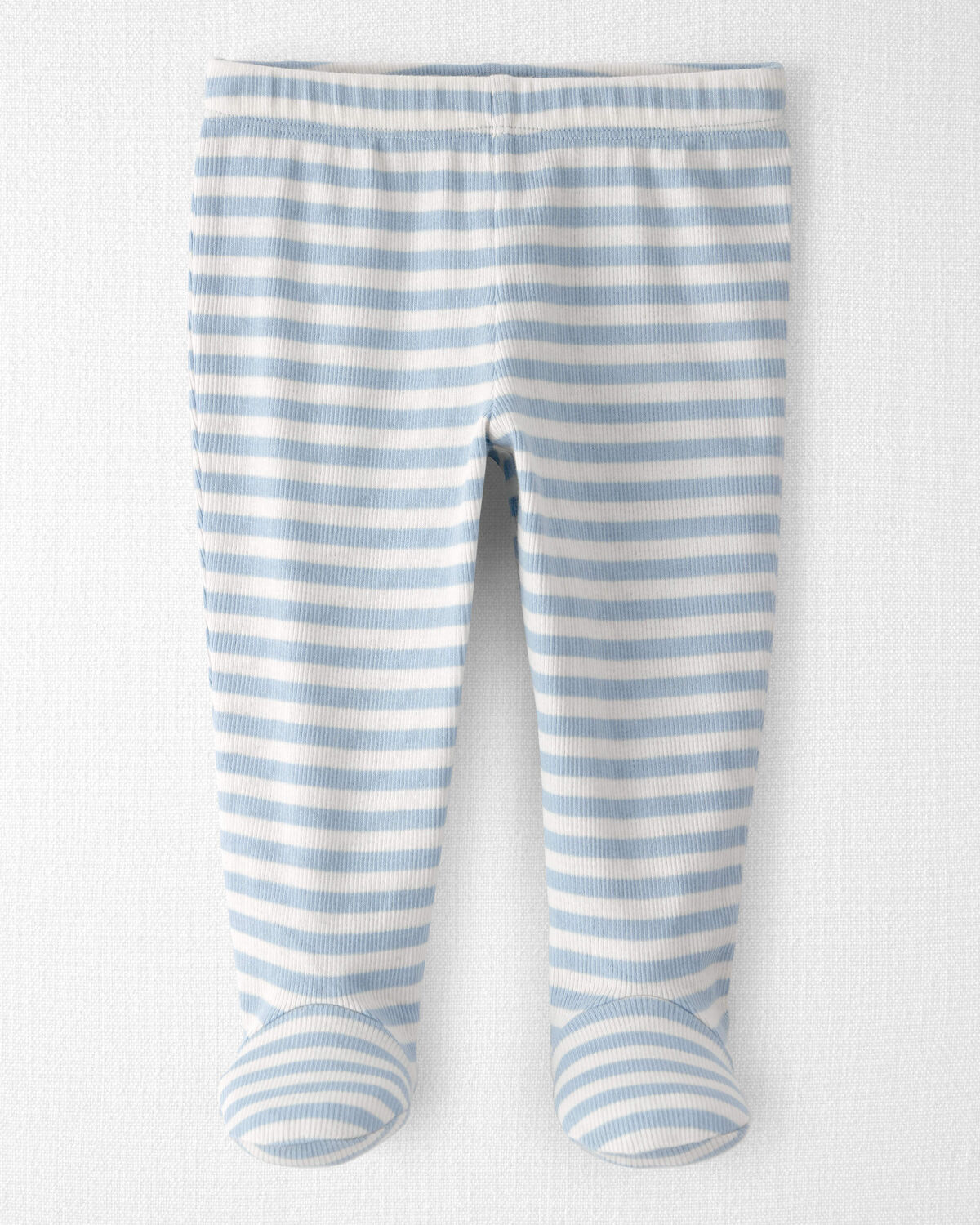 Baby Organic Cotton Footed Pants in Stripes