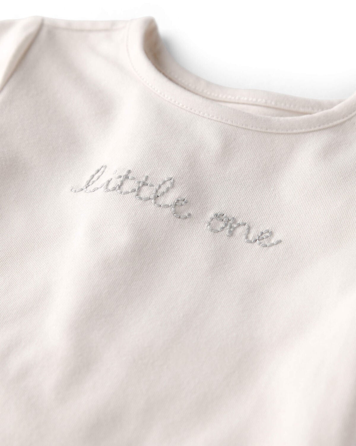 Baby Organic Cotton 'Little One' Embroidered Bodysuit - Image 2