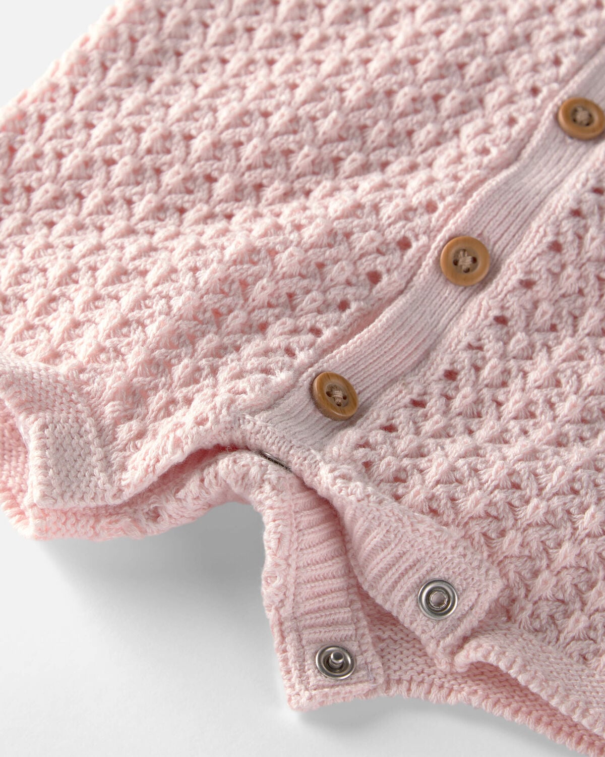 Baby Girl Organic Cotton Sweater Knit Romper - Image 2
