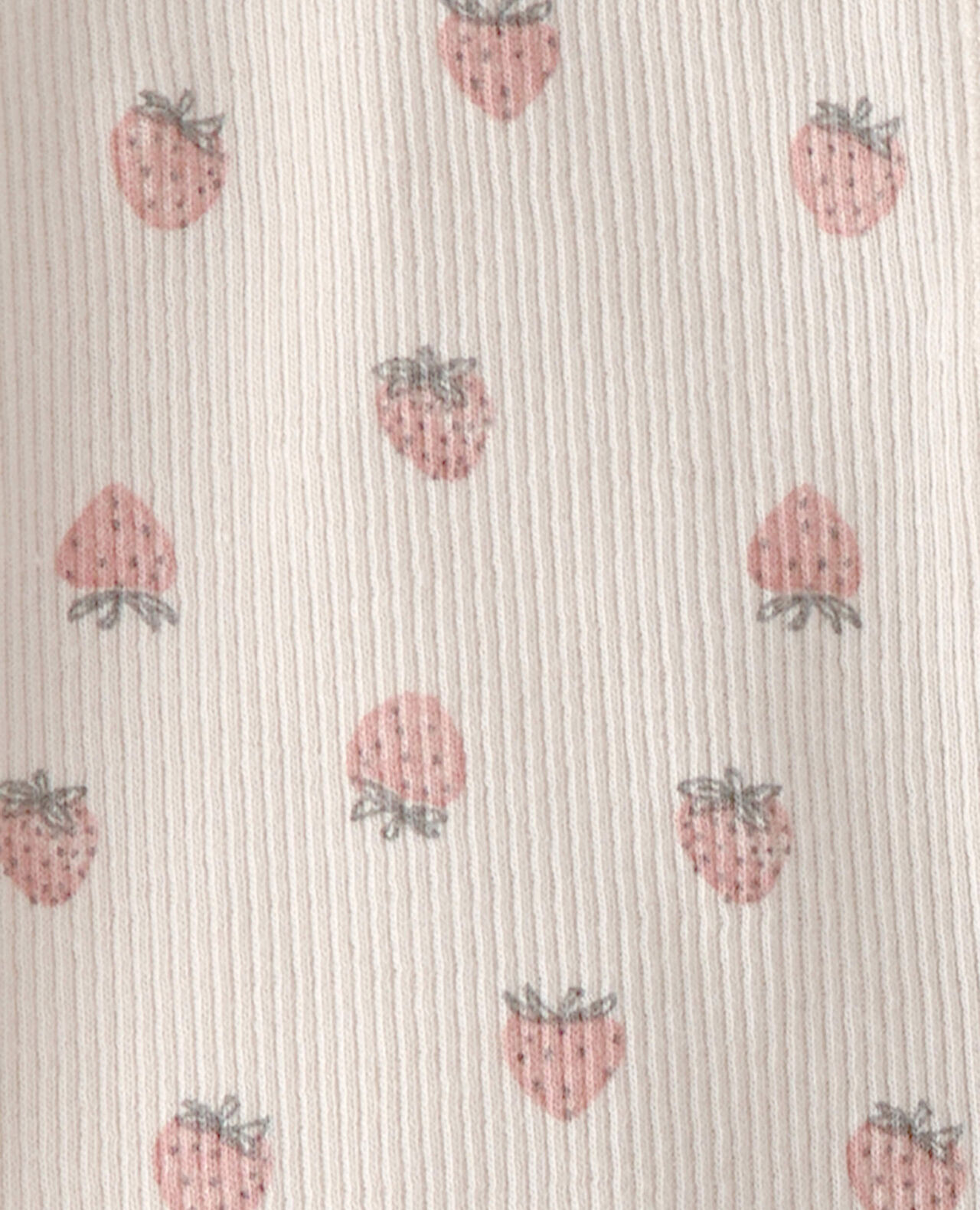 Baby Girl Organic Cotton Sleep & Play Pajama in Strawberry - Image 5