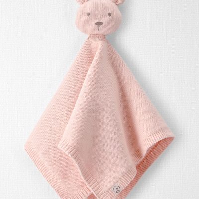 Baby Girl Organic Cotton Bear Lovey