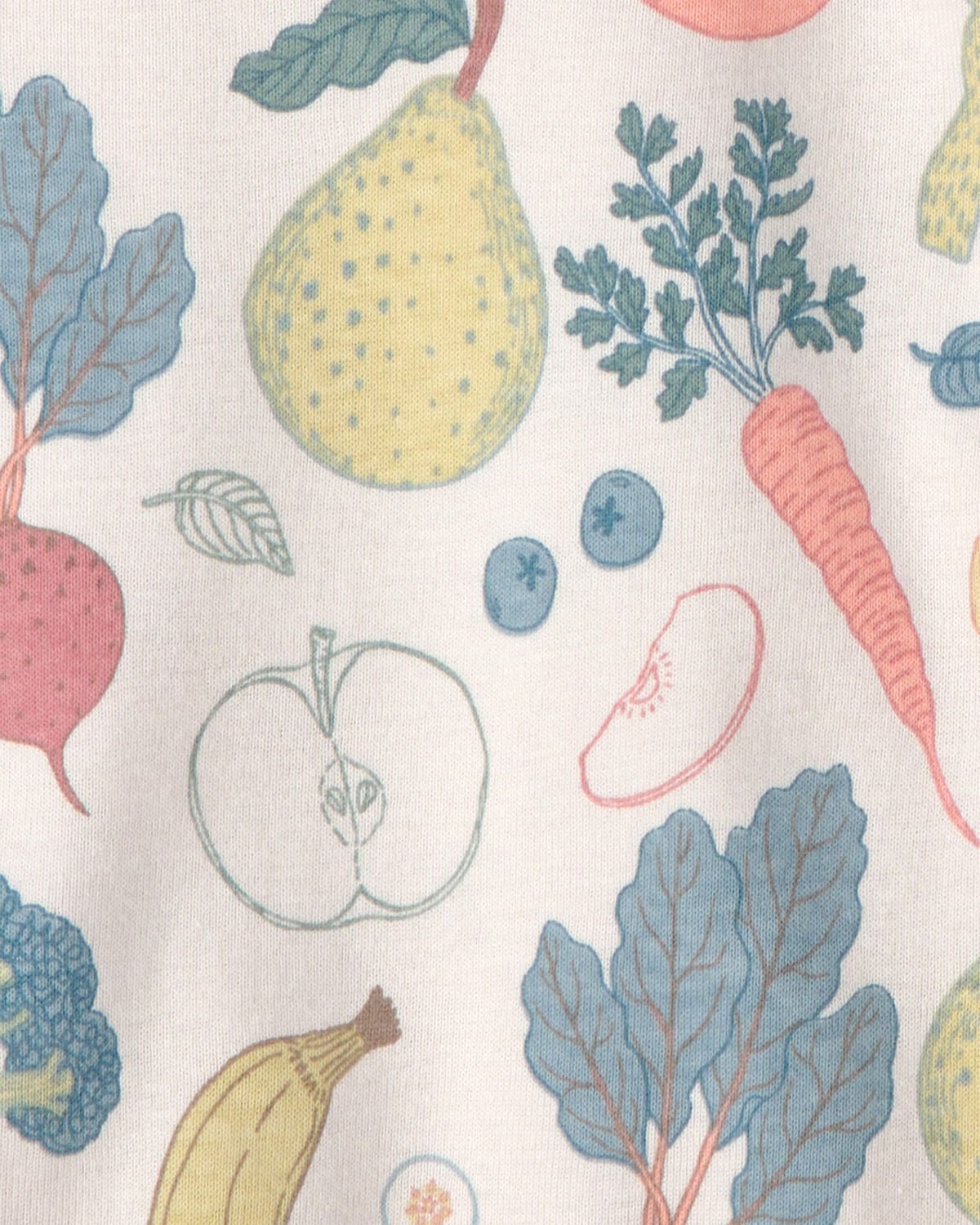 Baby 3-Pack Organic Cotton Bodysuits in Veggie Fruit Print - Image 5