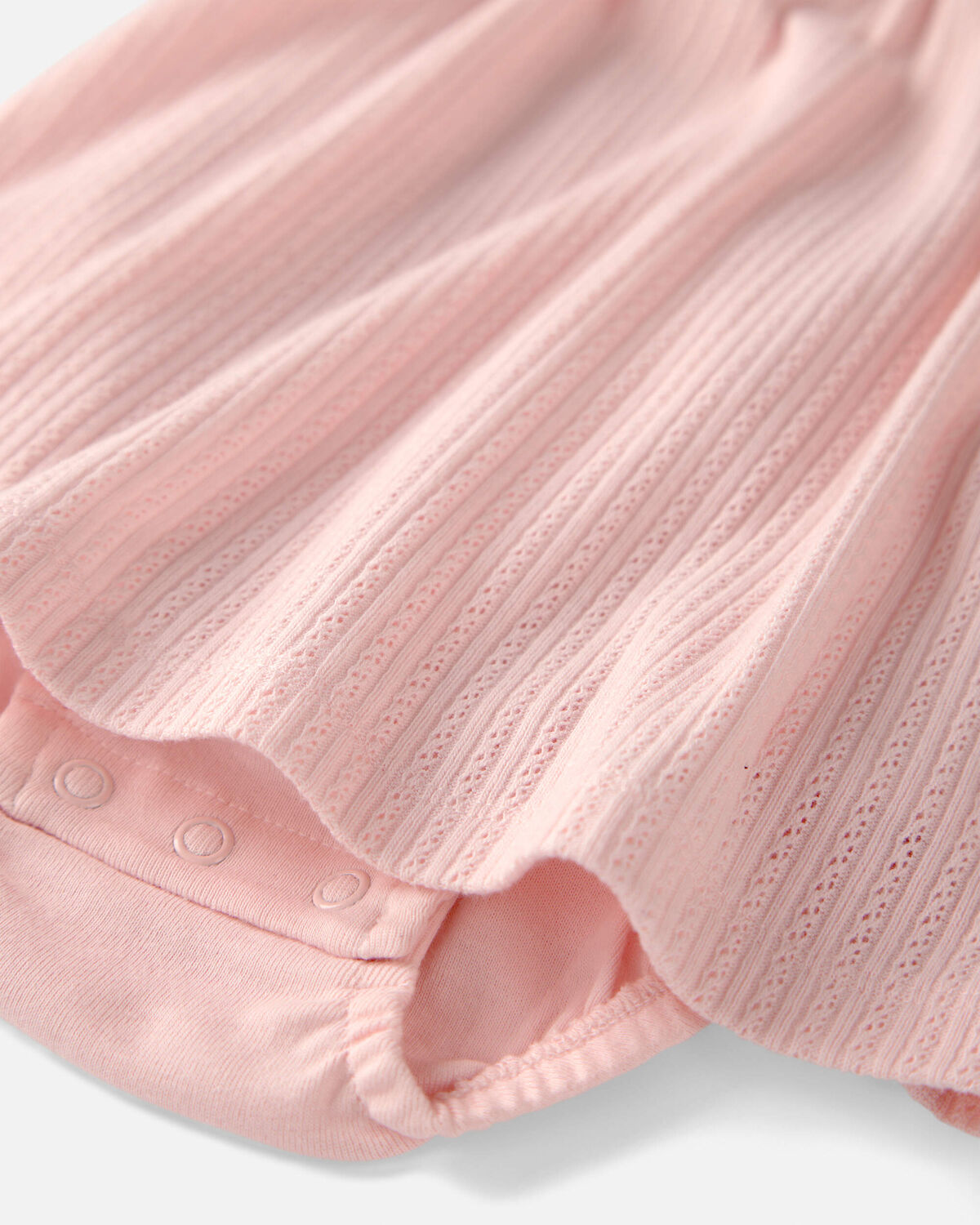 Baby Girl Pointelle Bodysuit Dress Made with Organic Cotton - Image 2