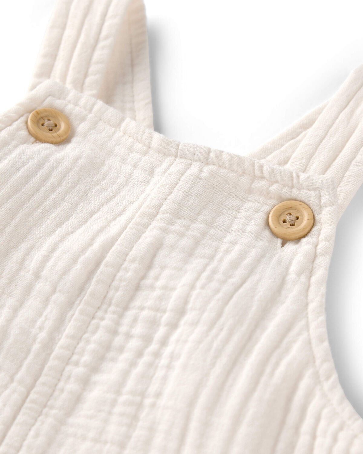 Baby Organic Cotton Gauze Shortalls - Image 2