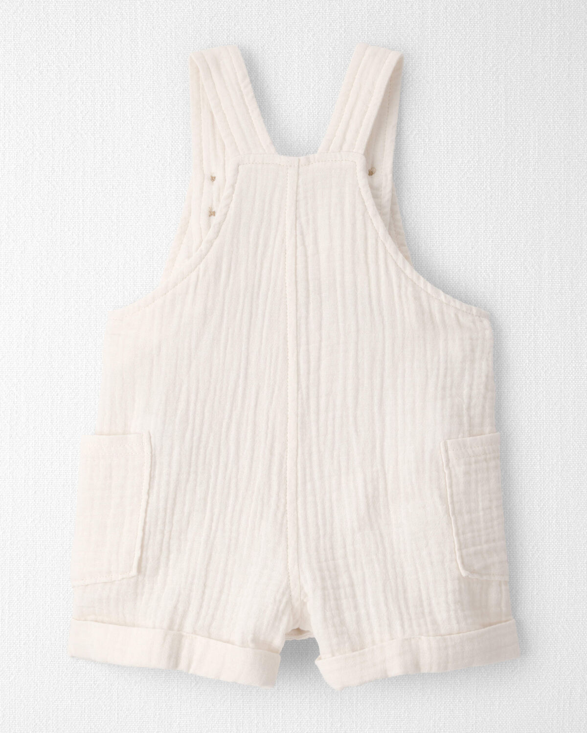 Baby Organic Cotton Gauze Shortalls - Image 3