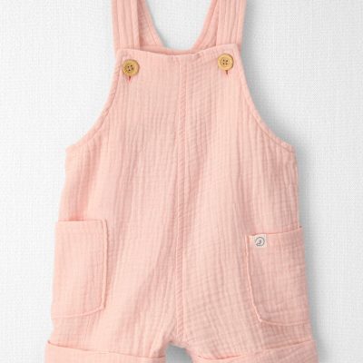 Baby Girl Organic Cotton Gauze Shortalls