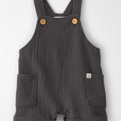 Baby Organic Cotton Gauze Shortalls