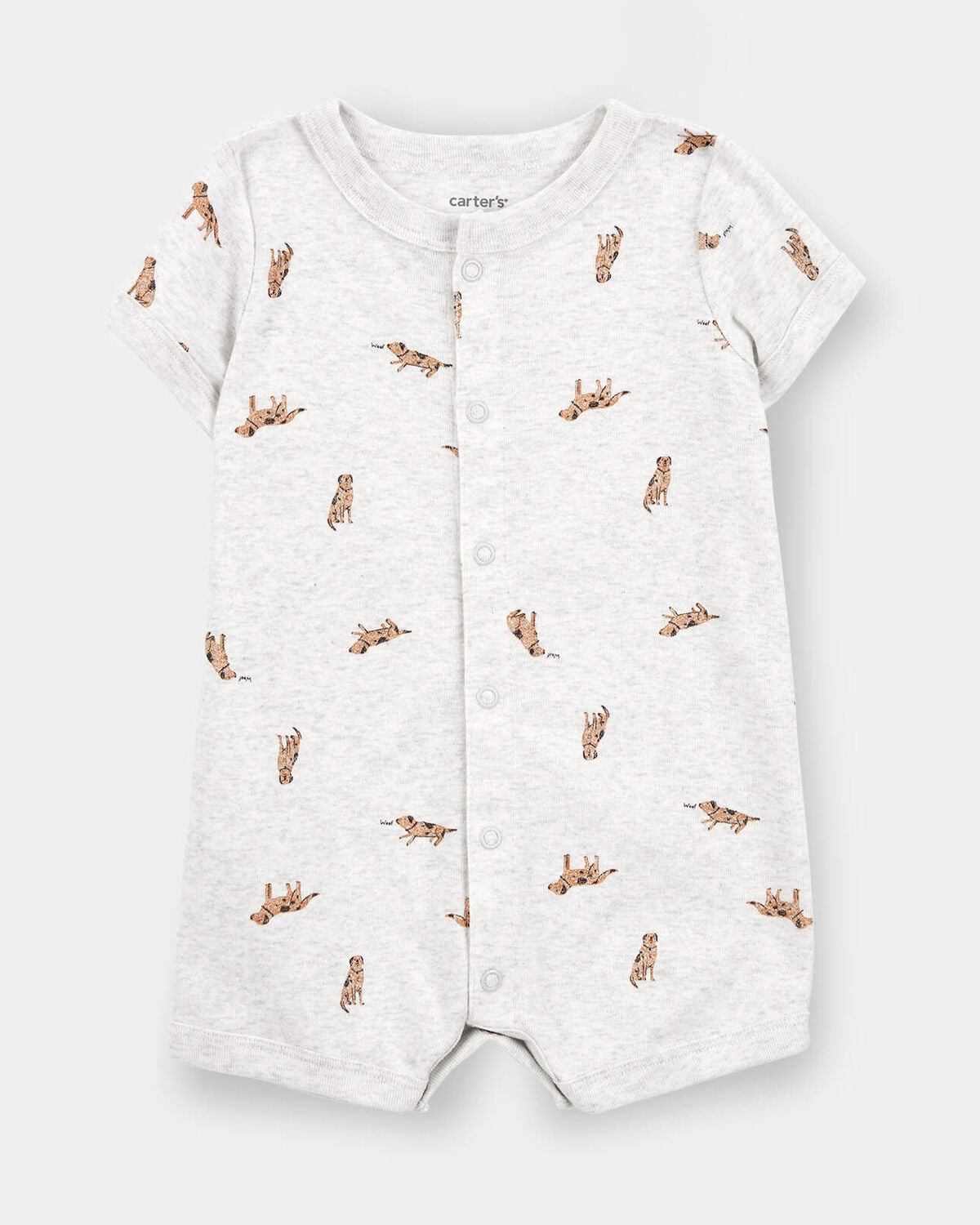 Baby Boy Dog Romper - Grey