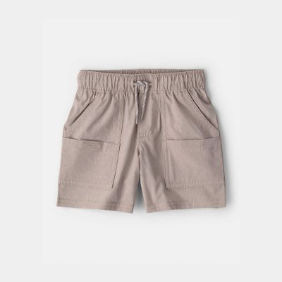 Baby Boy Woven Pocket Shorts - Taupe